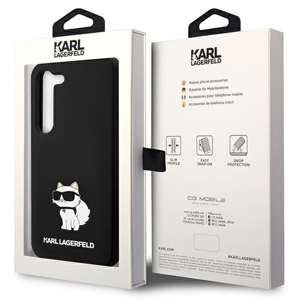 Case for Samsung Galaxy S24 S921, Karl Lagerfeld, Silicone Choupette NFT, Black