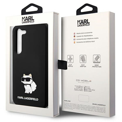 Case for Samsung Galaxy S24 S921, Karl Lagerfeld, Silicone Choupette NFT, Black