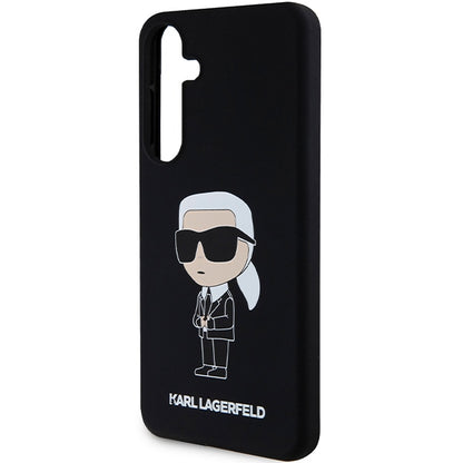 Hülle für Samsung Galaxy S24 S921, Karl Lagerfeld, Silicone Ikonik NFT, Schwarz