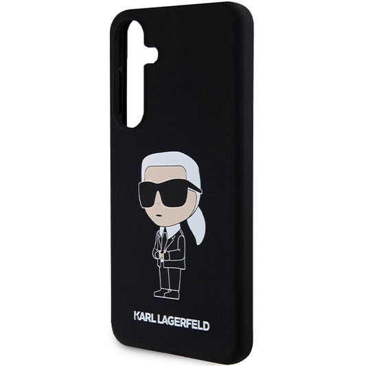Hülle für Samsung Galaxy S24 S921, Karl Lagerfeld, Silicone Ikonik NFT, Schwarz
