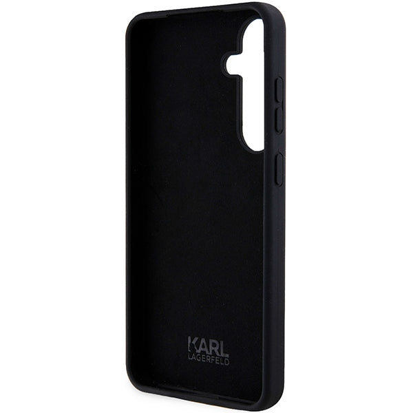 Hülle für Samsung Galaxy S24 S921, Karl Lagerfeld, Silicone Ikonik NFT, Schwarz