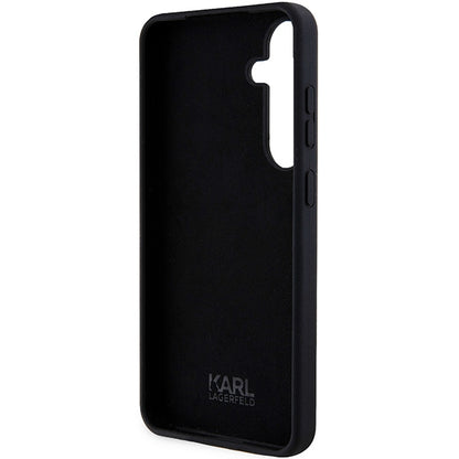 Hülle für Samsung Galaxy S24 S921, Karl Lagerfeld, Silicone Ikonik NFT, Schwarz