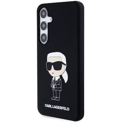 Hülle für Samsung Galaxy S24 S921, Karl Lagerfeld, Silicone Ikonik NFT, Schwarz