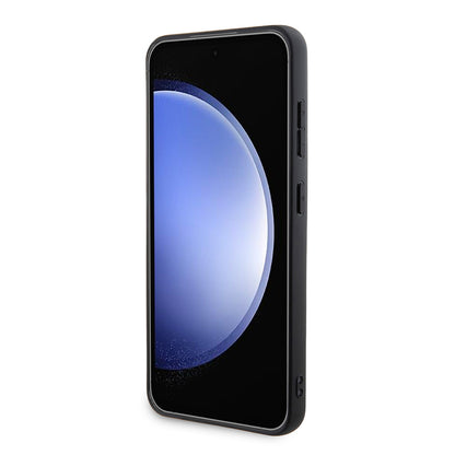 Hülle für Samsung Galaxy S24 S921, Karl Lagerfeld, Saffiano Mono Metal Logo, Schwarz