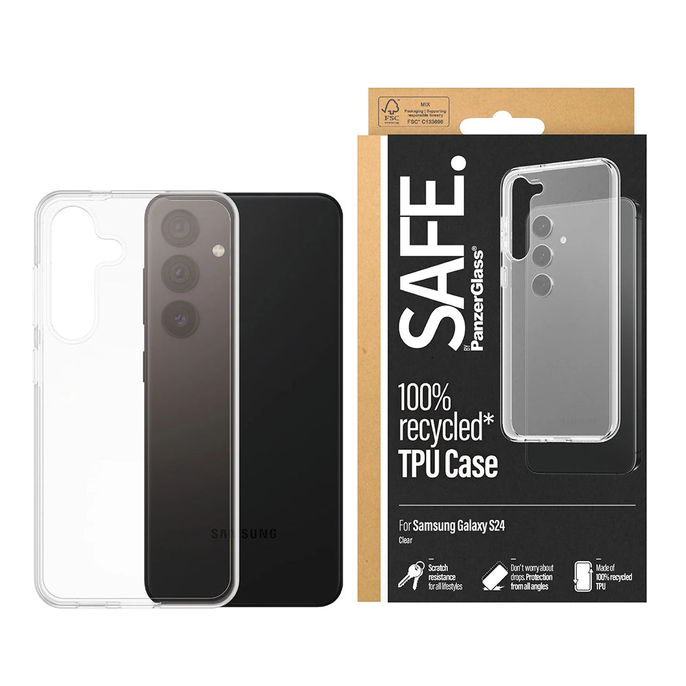 Hülle für Samsung Galaxy S24 S921, PanzerGlass, Safe., Transparent