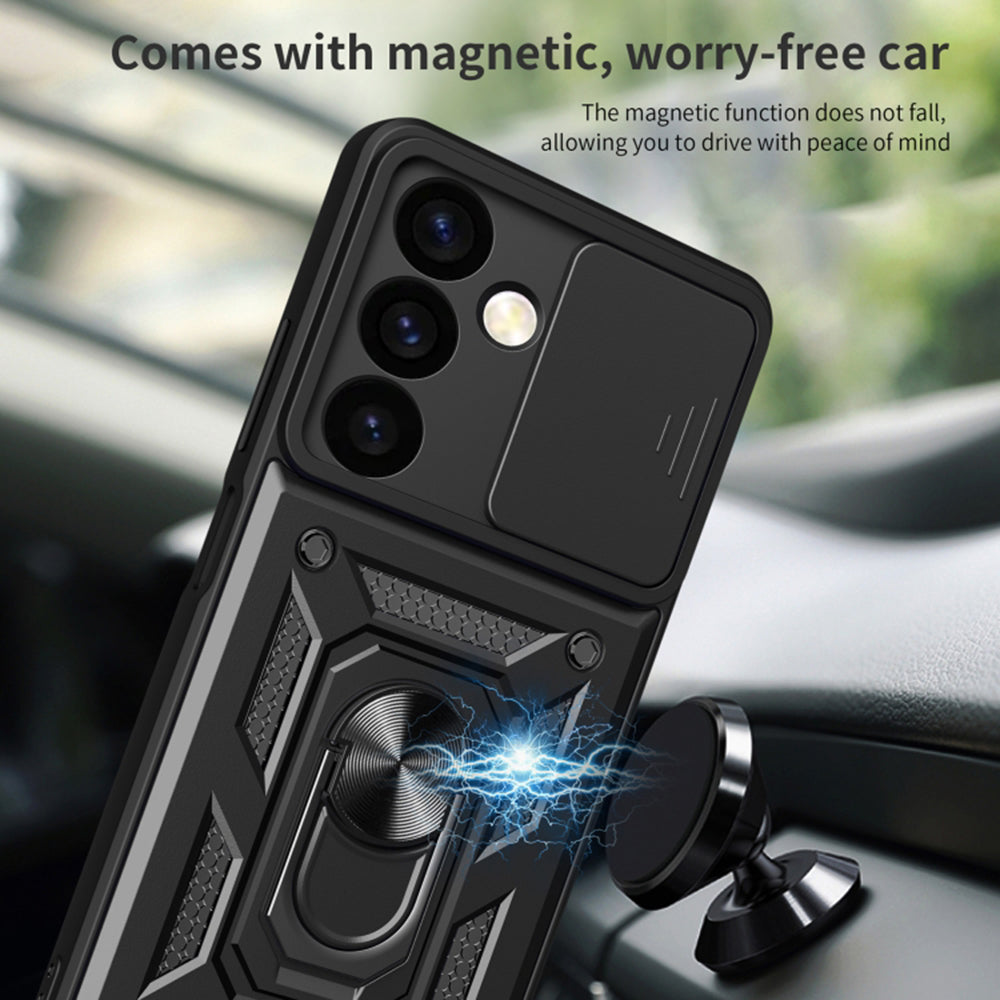 Hülle für Samsung Galaxy S24 S921, Techsuit, CamShield, Schwarz