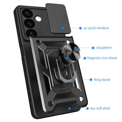 Hülle für Samsung Galaxy S24 S921, Techsuit, CamShield, Schwarz