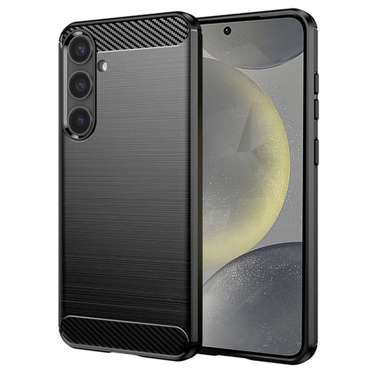 Hülle für Samsung Galaxy S24 S921, Techsuit, Carbon, Schwarz