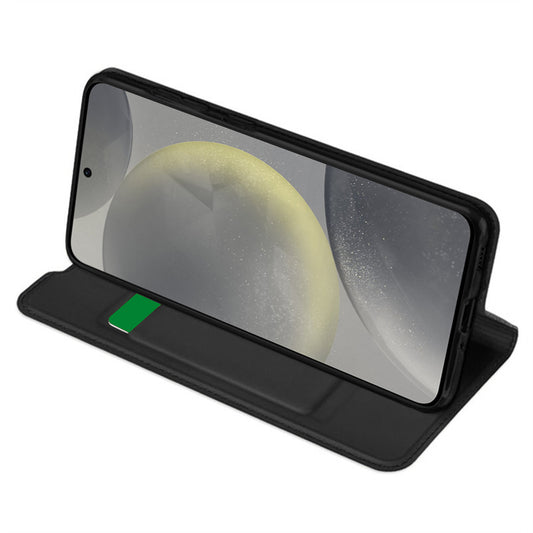 Case for Samsung Galaxy S24 S921, Techsuit, Magskin Book, Black