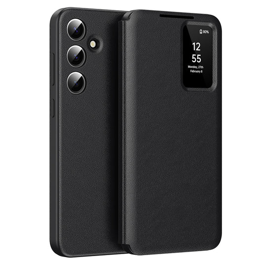 Hülle für Samsung Galaxy S24 S921, Techsuit, SmartView, Schwarz