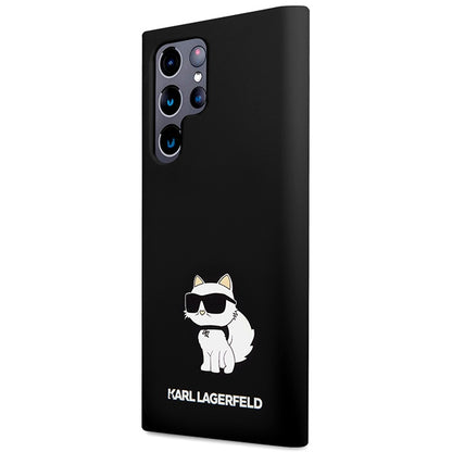 Case for Samsung Galaxy S24 Ultra S928, Karl Lagerfeld, Silicone Choupette NFT, Black
