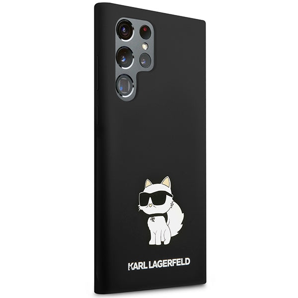 Case for Samsung Galaxy S24 Ultra S928, Karl Lagerfeld, Silicone Choupette NFT, Black