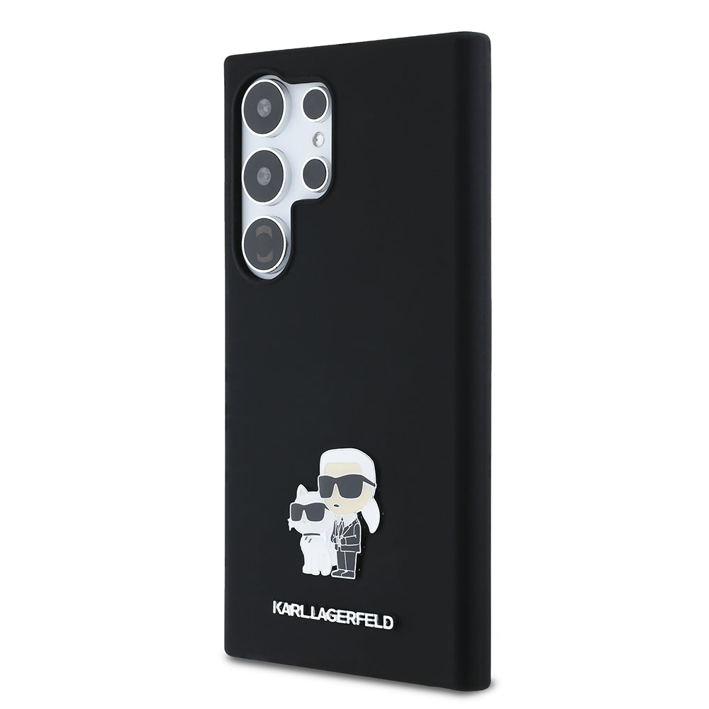 Case for Samsung Galaxy S24 Ultra S928, Karl Lagerfeld, Silicone Karl & Choupette, Black