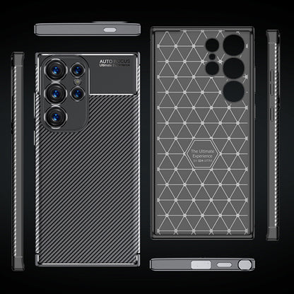 Hülle für Samsung Galaxy S24 Ultra S928, Techsuit, CarbonFiber, Schwarz