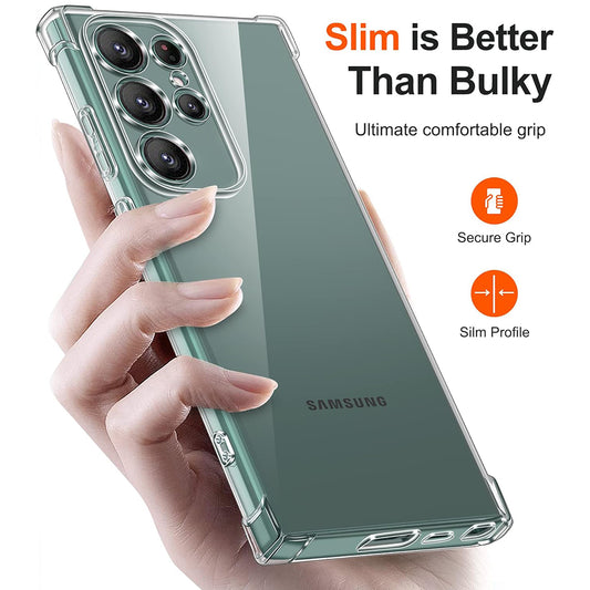 Case for Samsung Galaxy S24 Ultra S928, Techsuit, Shockproof Clear, Transparent