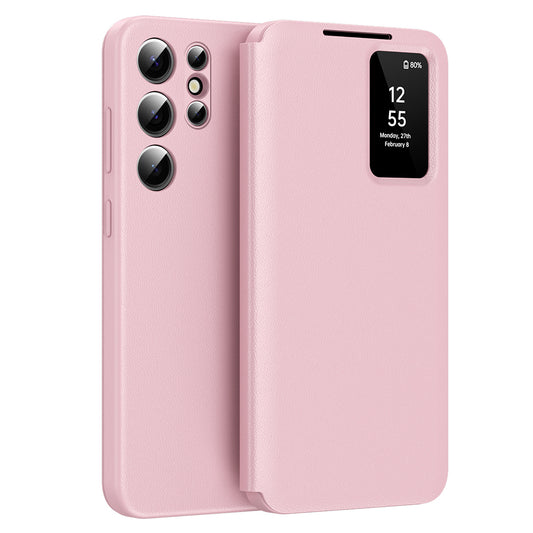 Hülle für Samsung Galaxy S24 Ultra S928, Techsuit, SmartView, Rosa