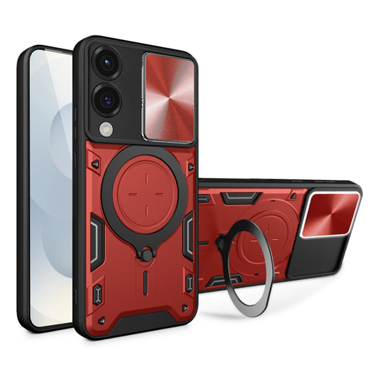 Hülle für Samsung Galaxy S25 Edge S937, Techsuit, CamGuard Pro, Rot