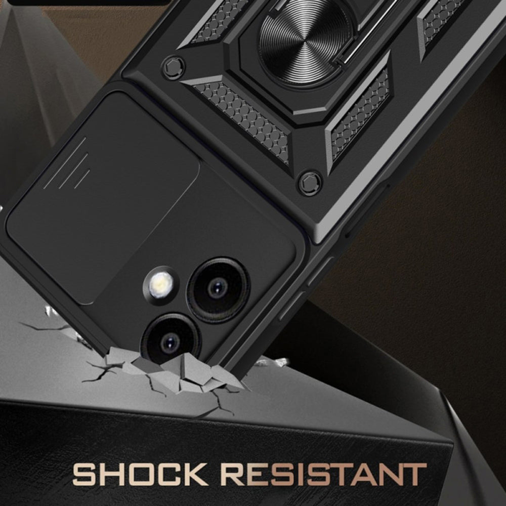 Hülle für Samsung Galaxy S25 Edge S937, Techsuit, CamShield, Schwarz