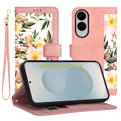 Hülle für Samsung Galaxy S25 Edge S937, Techsuit, FlipCraft, Rosa