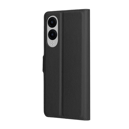 Hülle für Samsung Galaxy S25 Edge S937, Techsuit, Leder-Folio, Schwarz