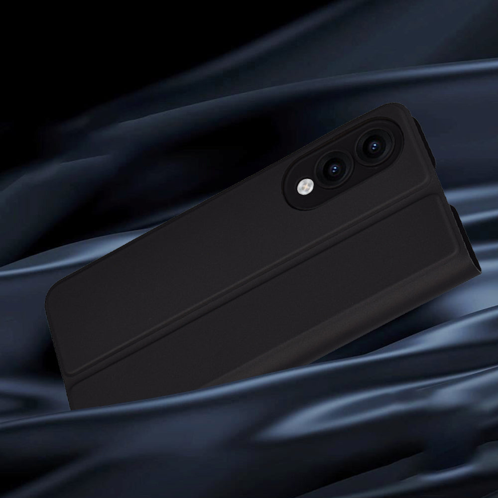 Hülle für Samsung Galaxy S25 Edge S937, Techsuit, Magskin Book, Schwarz