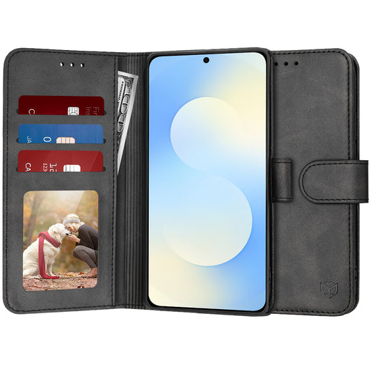 Hülle für Samsung Galaxy S25 FE, Techsuit, Diary Book, Schwarz