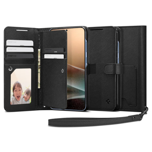 Case for Samsung Galaxy S25+ S936, Spigen, Wallet S, Black ACS09125