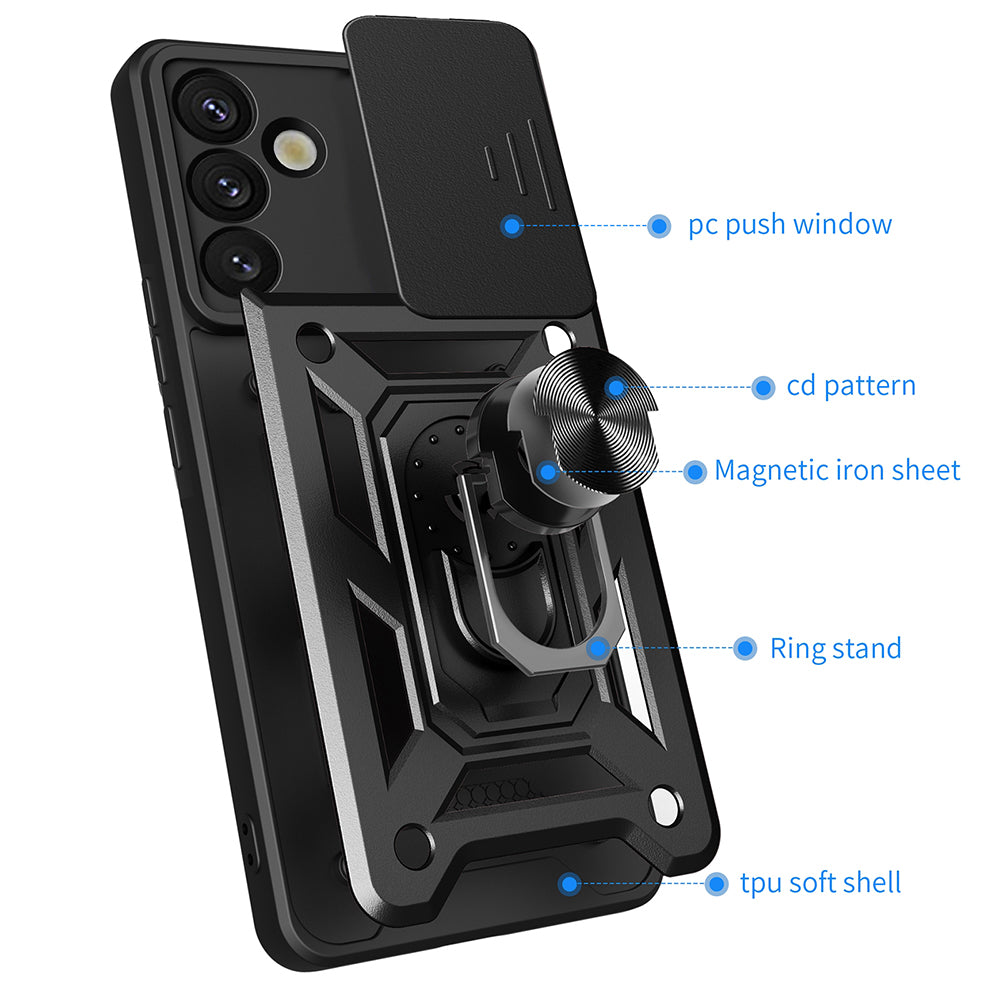 Hülle für Samsung Galaxy S25+ S936, Techsuit, CamShield, Schwarz