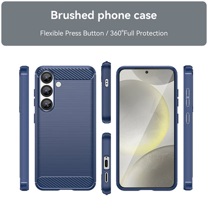 Hülle für Samsung Galaxy S25+ S936, Techsuit, Carbon, Blau