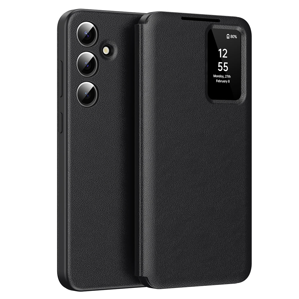 Hülle für Samsung Galaxy S25+ S936, Techsuit, SmartView, Schwarz