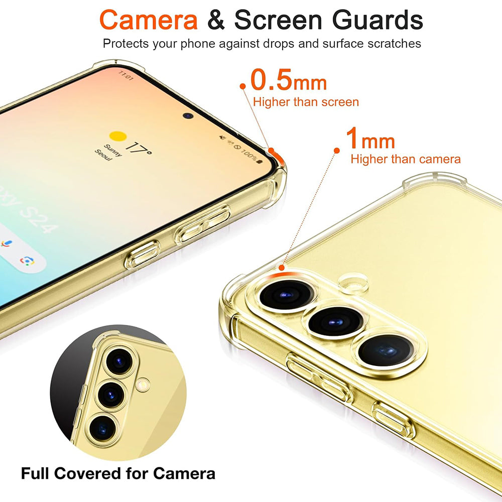 Case for Samsung Galaxy S25 S931, Techsuit, Shockproof Clear, Transparent