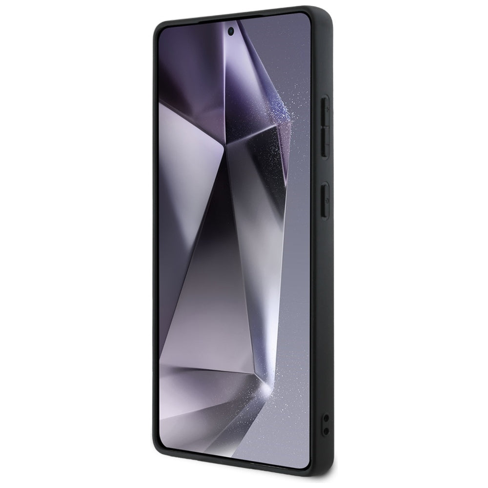 Hülle für Samsung Galaxy S25 Ultra S938, Guess, Grained Hot Stamp 4G Triangle, Schwarz