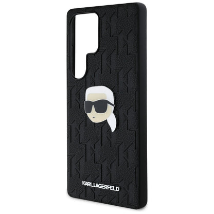 Hülle für Samsung Galaxy S25 Ultra S938, Karl Lagerfeld, Monogram Karl's Head, Schwarz
