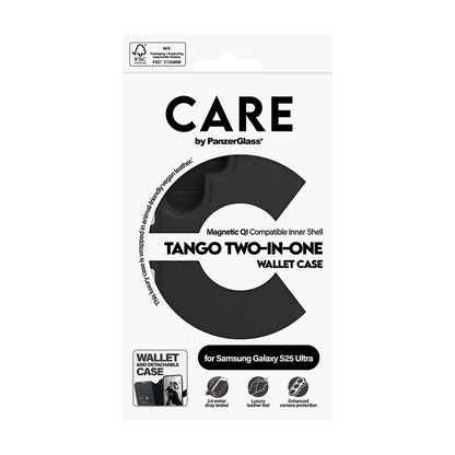 Hülle für Samsung Galaxy S25 Ultra S938, PanzerGlass, Care Feature Tango Two-in-One, Schwarz