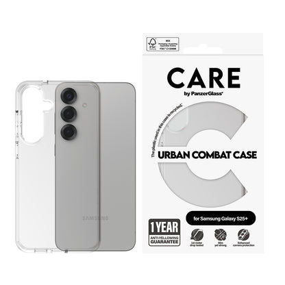 Hülle für Samsung Galaxy S25 Ultra S938, PanzerGlass, Care Urban Combat, Transparent
