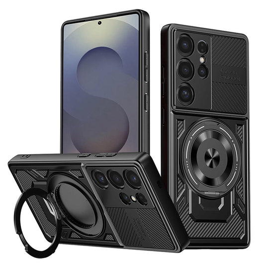 Hülle für Samsung Galaxy S25 Ultra S938, Techsuit, RuggedCam, Schwarz