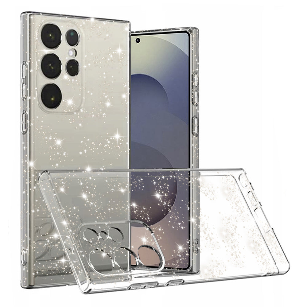 Hülle für Samsung Galaxy S25 Ultra S938, Techsuit, SparkleSkin, Transparent