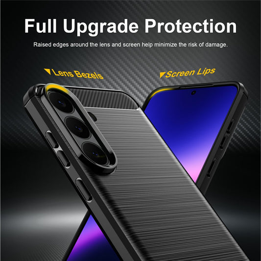 Case for Samsung Galaxy S26 FE / S25 FE, Techsuit, Carbon, Black
