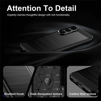 Hülle für Samsung Galaxy S26 FE / S25 FE, Techsuit, Carbon, Schwarz