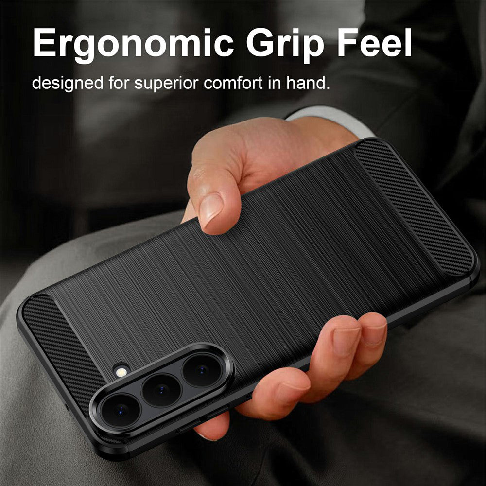 Hülle für Samsung Galaxy S26 FE / S25 FE, Techsuit, Carbon, Schwarz