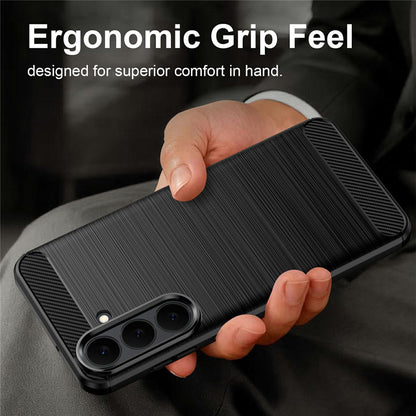 Hülle für Samsung Galaxy S26 FE / S25 FE, Techsuit, Carbon, Schwarz