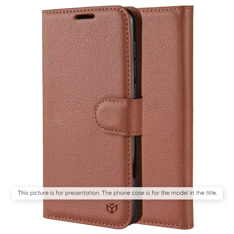 Case for Samsung Galaxy S26 Plus S947, Techsuit, Leather Folio, Brown
