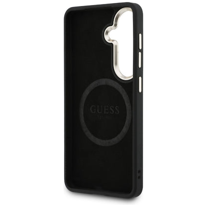 Case for Samsung Galaxy S26 S942, GUESS, 4G Big Rhinestone Triangle Strap, Black
