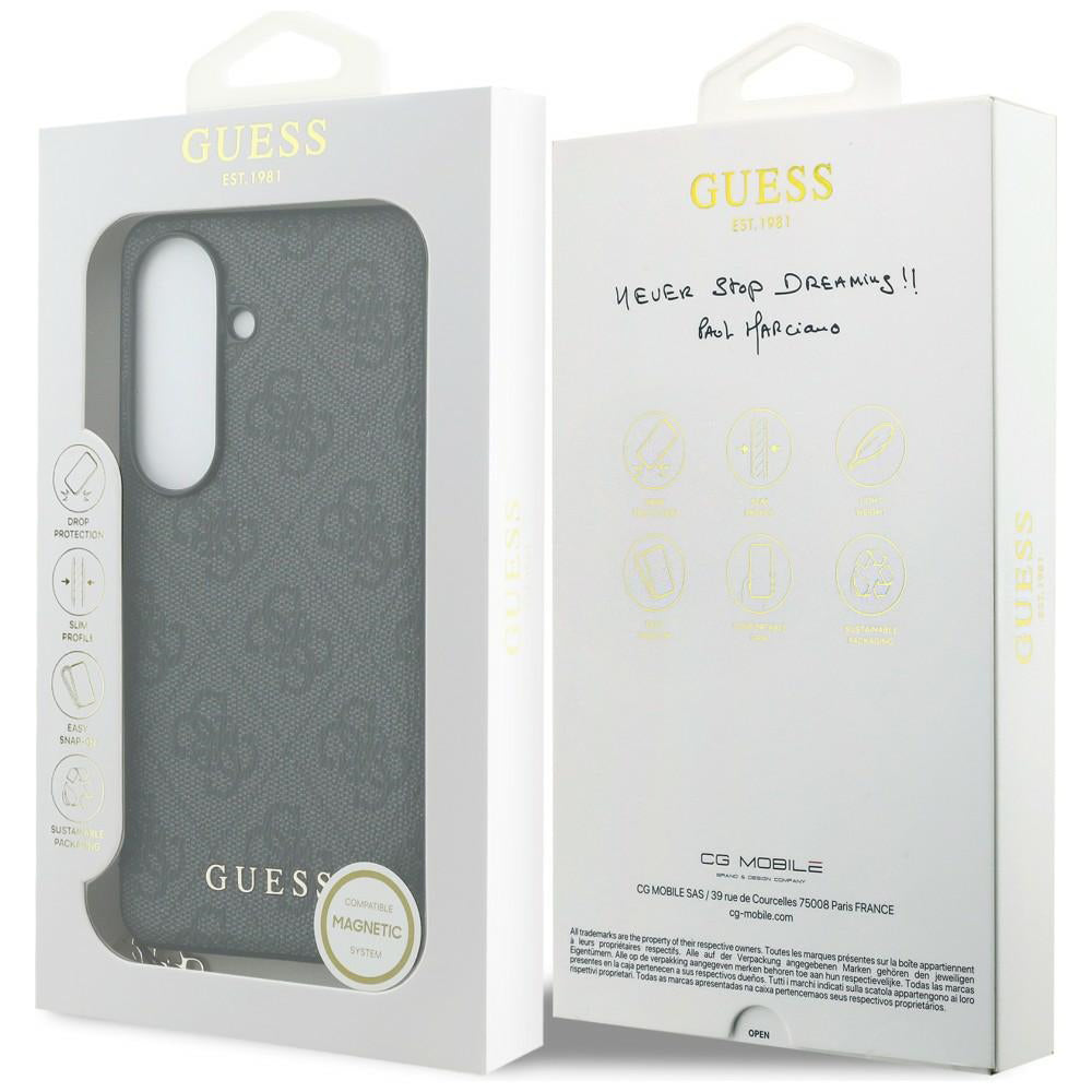 Hülle für Samsung Galaxy S26 S942, Guess, 4G Classic Logo Charm, Schwarz
