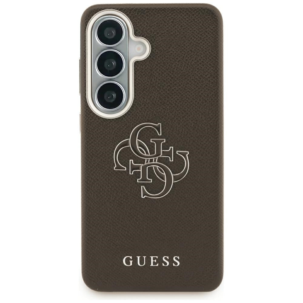 Hülle für Samsung Galaxy S26 S942, Guess, 4G Geprägtes Großes und Klassisches Logo, Braun