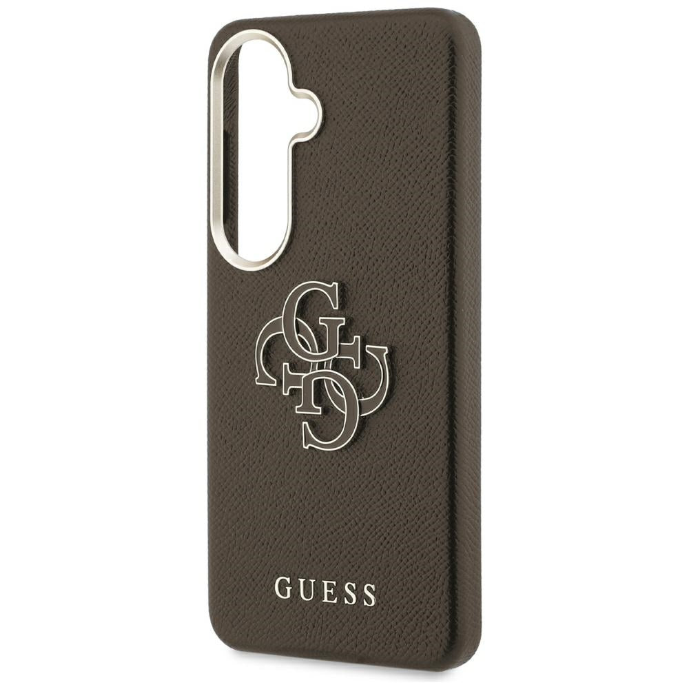 Hülle für Samsung Galaxy S26 S942, Guess, 4G Geprägtes Großes und Klassisches Logo, Braun