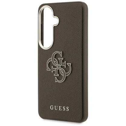Hülle für Samsung Galaxy S26 S942, Guess, 4G Geprägtes Großes und Klassisches Logo, Braun