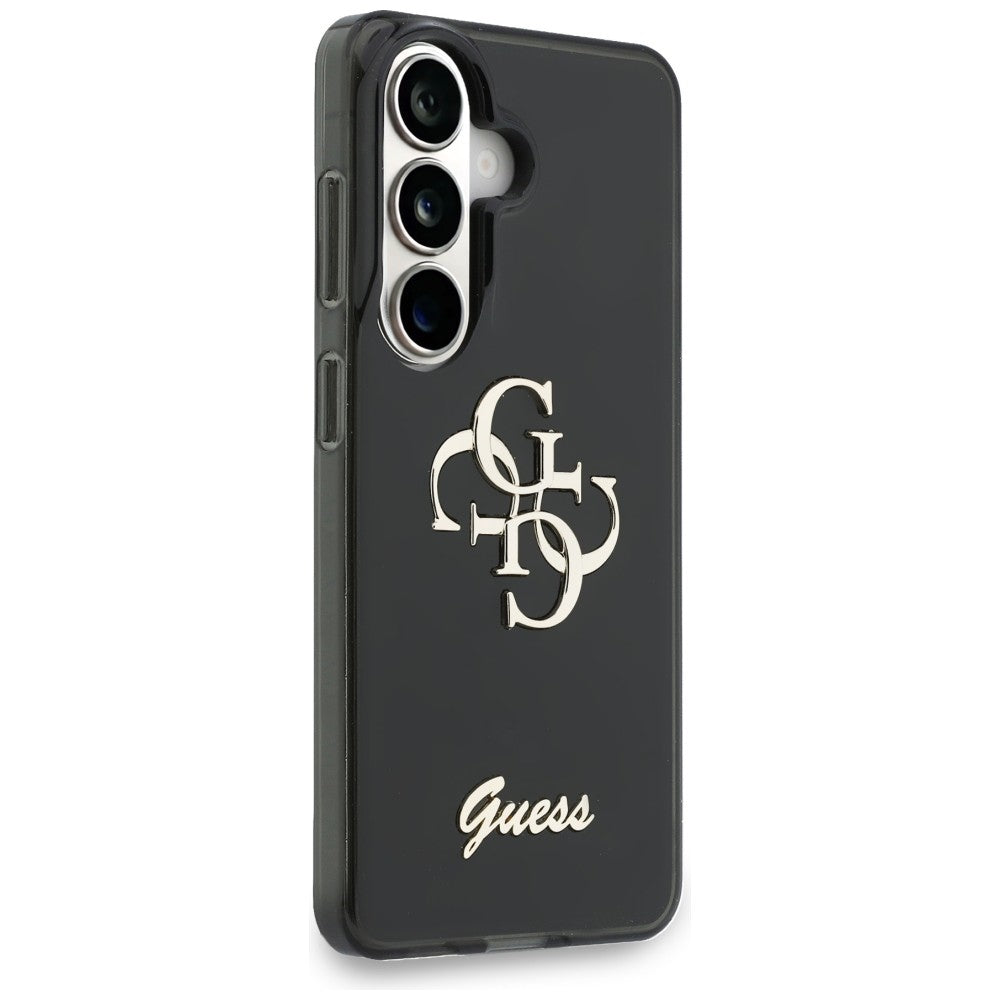 Case for Samsung Galaxy S26 S942, Guess, IML Big Metal 4G Script, Black