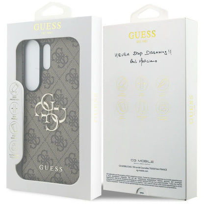 Hülle für Samsung Galaxy S26 Ultra S948, Guess, 4G Big Logo, Braun