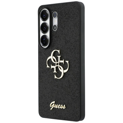 Hülle für Samsung Galaxy S26 Ultra S948, Guess, Fixed Glitter Big 4G Metal Frame, Schwarz